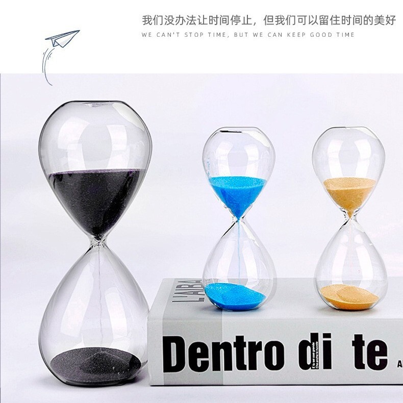 Half an hour hourglass timer 5/30/60 minutes creative personality glass hourglass decoration factory direct sales