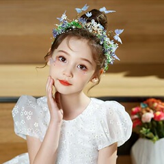 子供用ヘアバンド、ヨーロピアンスタイルの金色の葉っぱのヘアバンド、花輪、パールヘアバンド、花嫁用の新しい王冠ヘアバンド、花のヘアバンド
