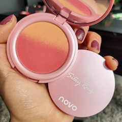 Makeup NOVO sweet pink gradient blush nude makeup natural good complexion two-color blush palette rouge beauty makeup