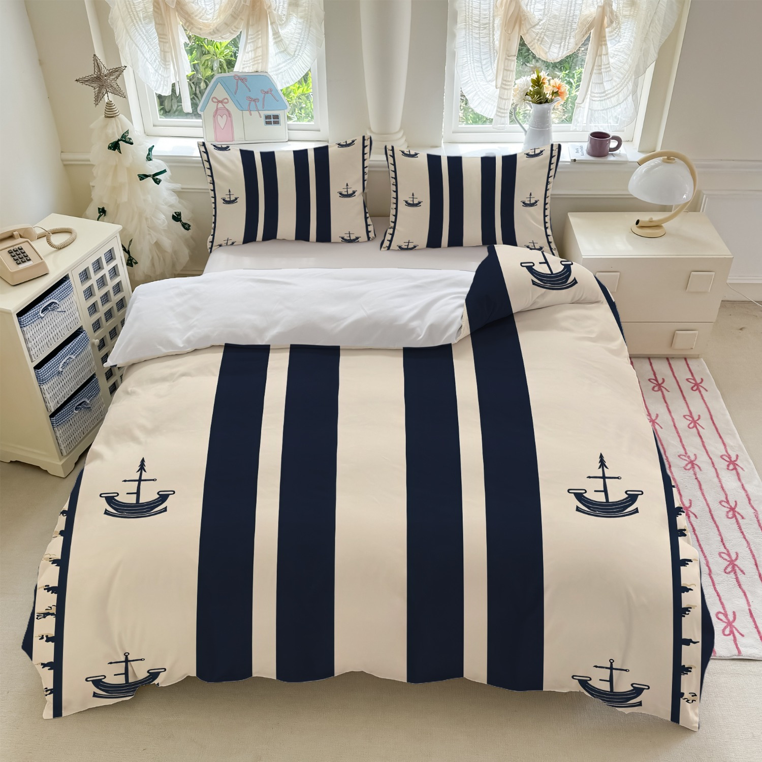 Texteles caseros abrasivos impresión digital piel-profiliable edredón kit de barco flácida mano fábrica de fuente TEMU / JIT Nordic