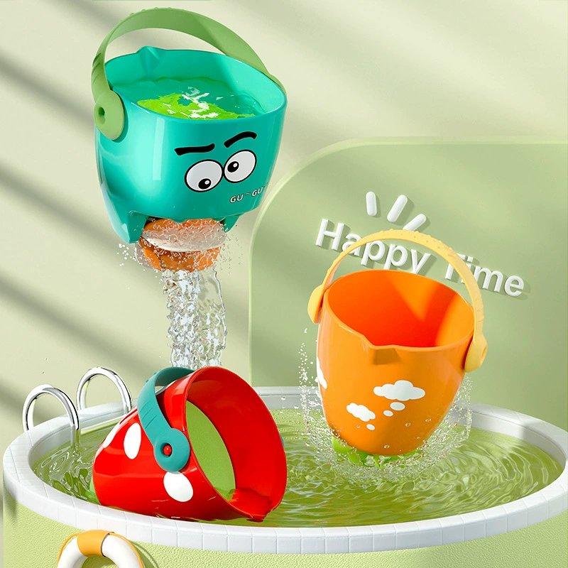 Мультяшная игрушка для воды для малыша, маленький красочный ведерко