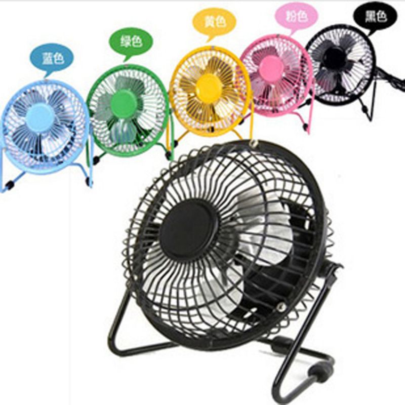 4 pulgadas USB mini ventilador de oficina silencioso ventilador de escritorio ventilador de metal pequeño ventilador impreso ventilador de hierro forjado al por mayor image 5