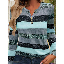G 87435 Striped V-neck patch top ���� V ��ƴ�����¿羳��