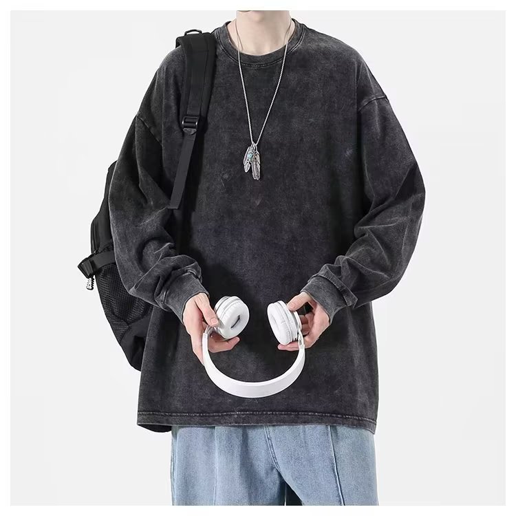 Męska bluza vintage oversized z grubej bawełny_voghion.com