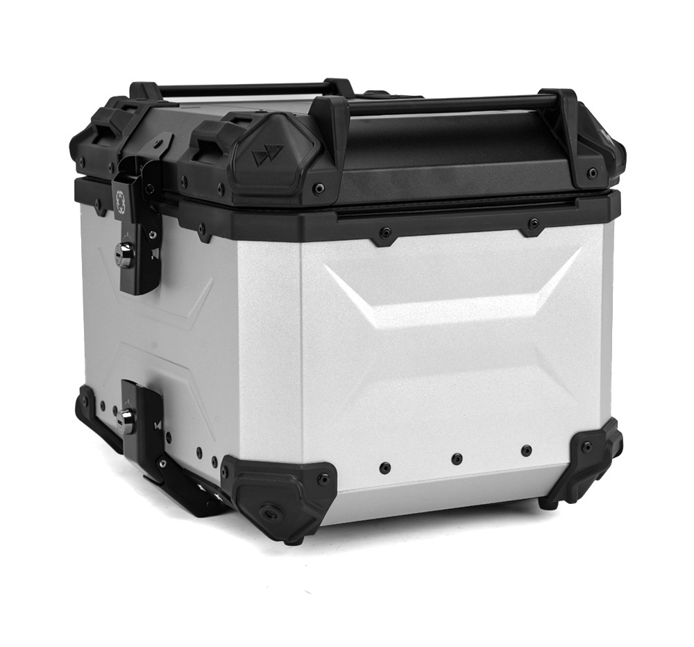 Motorcycle 45L Aluminum Alloy Tail Box Rear Luggage Box Electric Vehicle Scooter Universal Storage Box Large Capacity Wholesale