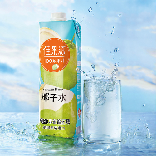 Thailand Original Imported Jia Guo Yuan 100% Coconut Water NFC Juice Coconut Water 1L Pack Pregnant Women Beverage Wholesale