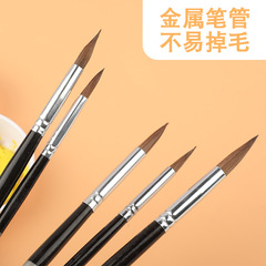 外貿跨境 6支裝水彩畫筆學生創作塗鴉水粉筆考試繪畫筆批發