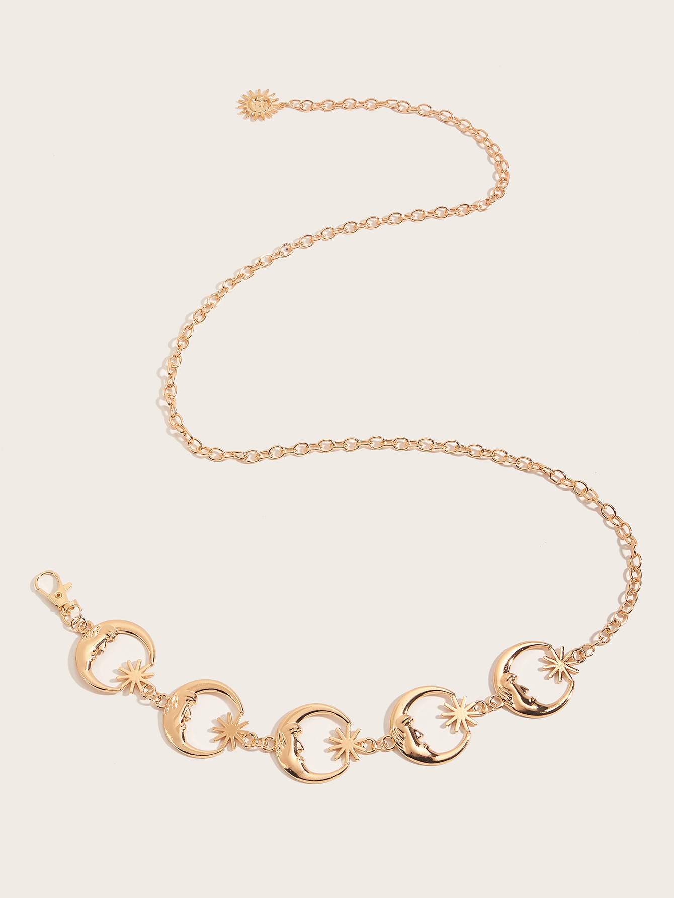 100g Weight Waist Chain Classification Holiday, Beach Occasion Iron Material Sun Pattern Spring&Summer Season Women's Gender Vacation Style Wholesale Jewelry Vacation Sun Iron Waist Chain 4