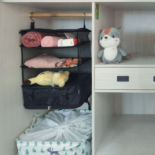 Home furnishings dustproof foreign trade cross-border multi-functional clothing travel large capacity foldable storage hanger bag storage bag