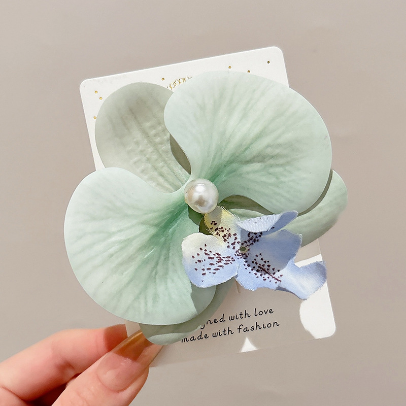 Pinza para el cabello de flor rosa para mujer 2025 nuevo clip de agarre para el cabello con placa posterior de la cabeza grande clip de tiburón de flor para la cabeza horquilla