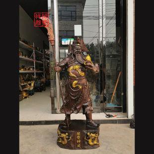 Manufacturer Wholesale Brass Guan Gong God of Wealth Guan Er Ye Guan Gong Statue Ornaments for Home and Shop Offerings Custom-Made Crafts