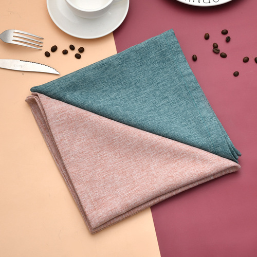 5YA1 restaurant model room cotton and linen cloth napkins folded flower hotel western napkins cloth napkins tablecloth placemats