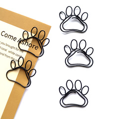 Creative Cat Paw Shape Pin, Novelty Animal Clips, Cartoon Black Elastic Pins, Unique Shaped Pins
