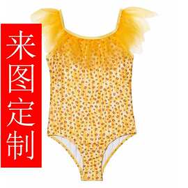 儿童女童连体豹纹斑点印花弹力烫金纱裙舞蹈裙芭蕾舞服面料工厂