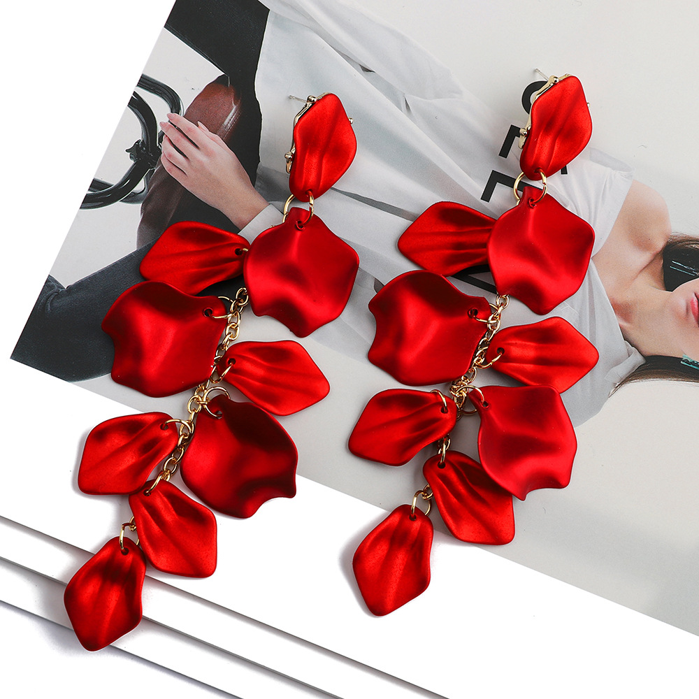 Women'S Gender Plating Design 1 Pair Retro Flower Plating Arylic Drop Earrings