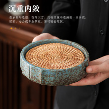 粗陶壶承越南藤编手工干泡台养壶垫功夫茶具茶盘紫砂壶底座托陶瓷