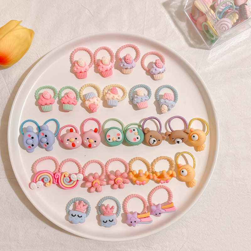 Accesorios para el pelo de los niños lindo pulgar banda bebé cabeza cuerda pequeña niña alta elástico no daño corbata goma tocado banda tocado