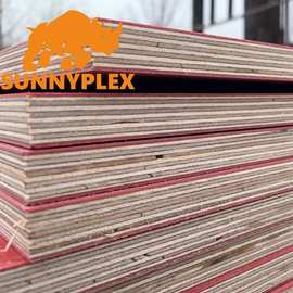 厂家生产建筑工地膜面胶合板全杨木多层板