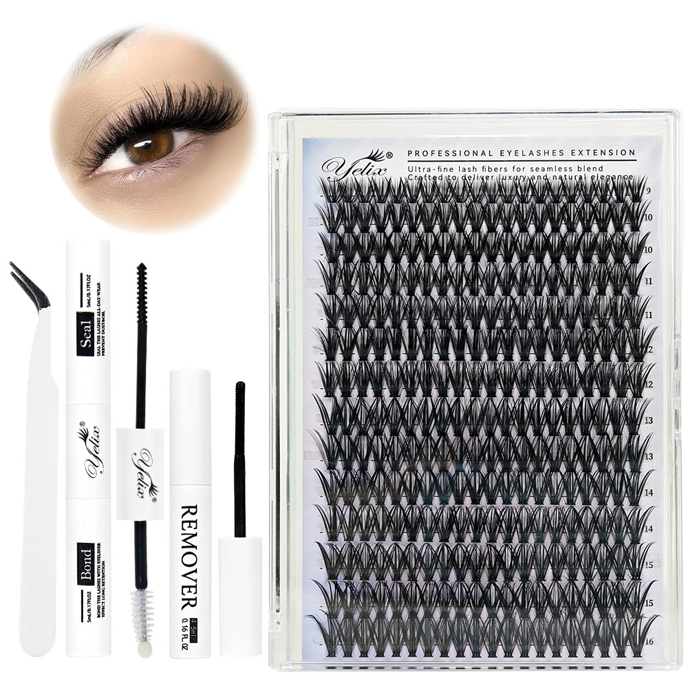 Europeas y estadounidenses falsas pestañas 30D40D50D transfronterizas DIY 32 filas 640 ramas de pelo grueso libro de pestañas de comercio exterior