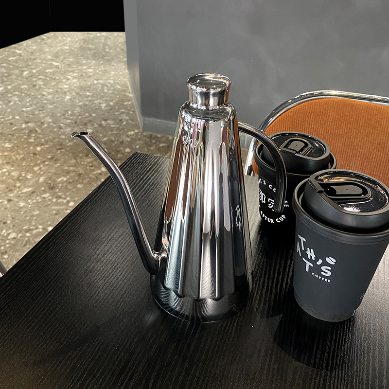 18 / 10 cafetera de acero inoxidable hervidor de café hervidor de té hervidor de aceite hervidor de leche hervidor de agua de lavado con espejo de viento nórdico