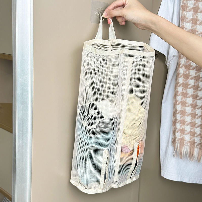 Wall-mounted sock storage net bag for student dormitory wardrobe, underwear and bra storage hanging bag, single and double tube storage net pouch Wall-mounted sock storage net bag for student dormitory wardrobe, underwear and bra storage hanging bag, single and double tube storage net pouch