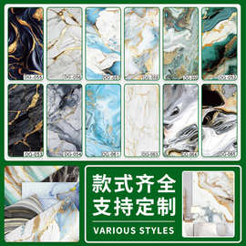 石塑UV板免漆工程酒店背景墙鎏金高光板仿大理石墙板石纹uv护E18