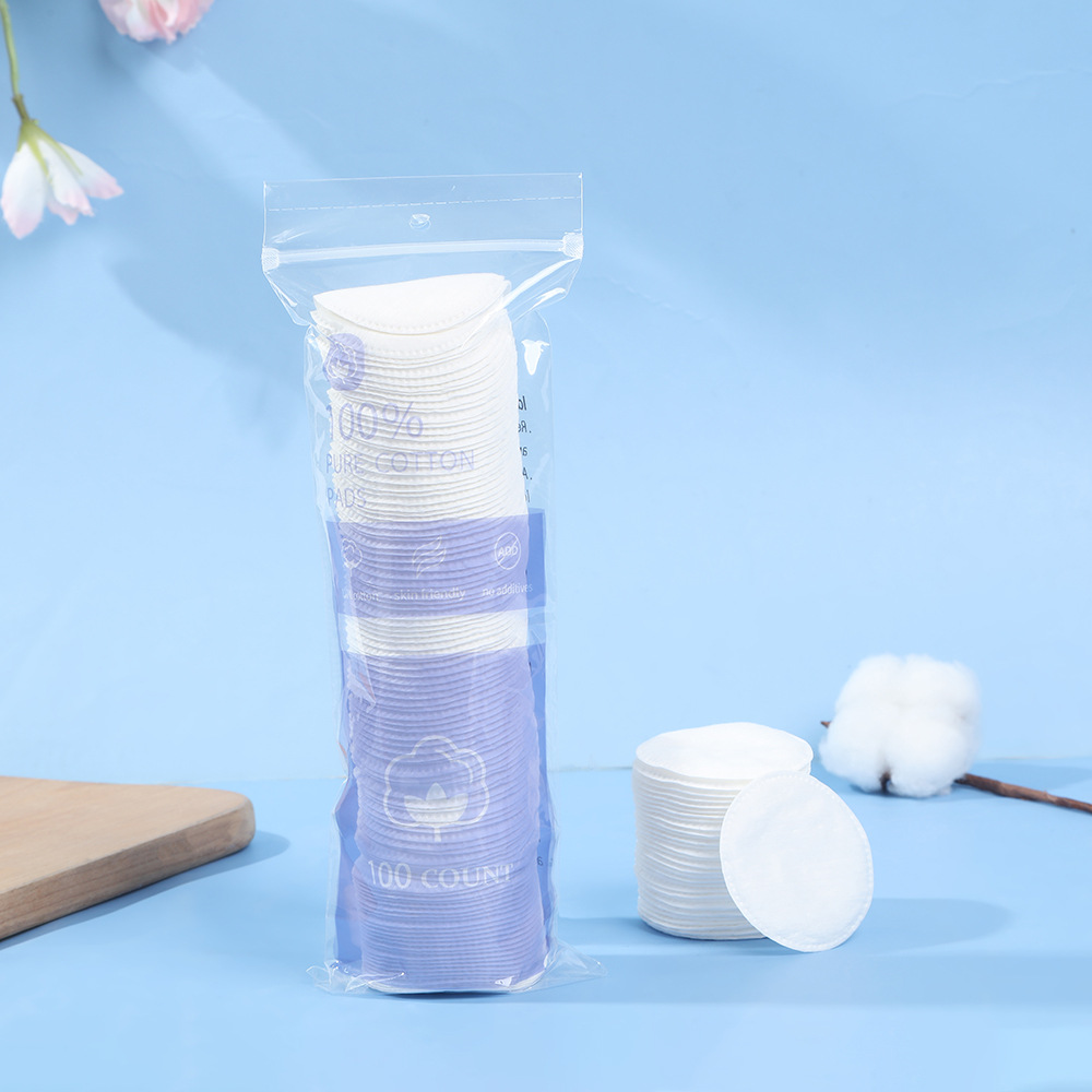 Amazon algodón de maquillaje plano desechable, algodón de maquillaje redondo, algodón de maquillaje húmedo especial para la piel sin flocos