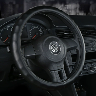 Steering wheel cover — Wheel Cover - wave-pattern-black-circle-38cm