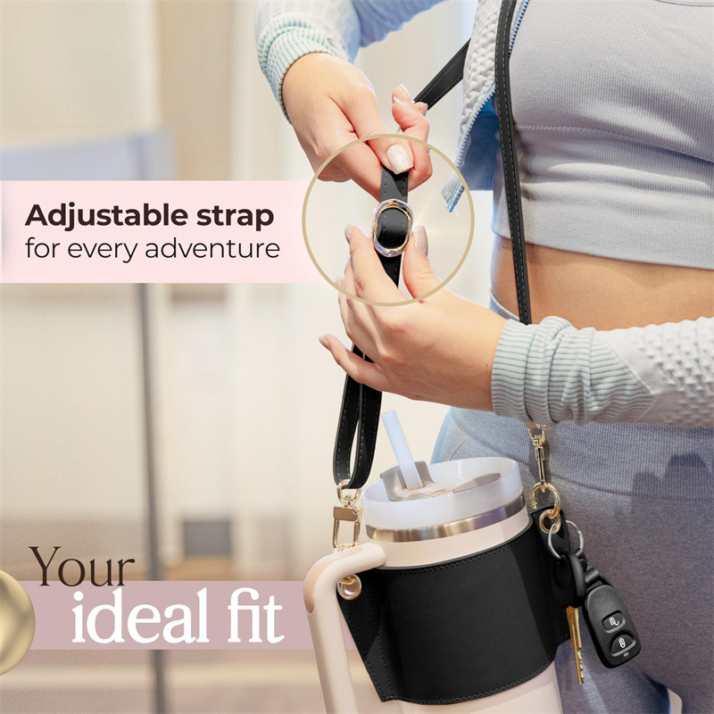 水瓶架皮革背帶