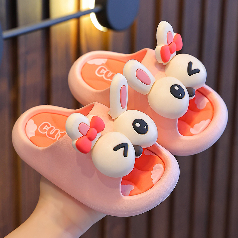 Children's Slippers for Girls, Summer Cartoon Cute Non-Slip Bathroom Bathing Soft Bottom Boy Baby Slippers