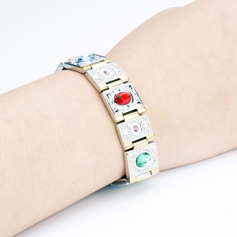 Bracelet 1pc explosive spot colorful crystal men's magnet health germanium magnetic titanium steel_ipsvogv.com