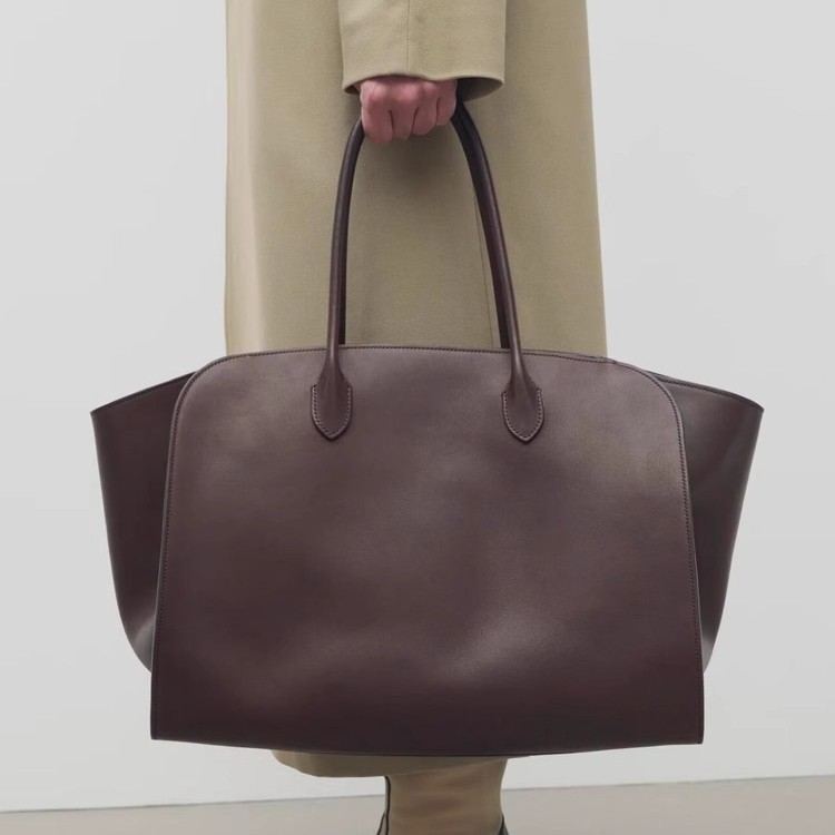 The Row Kendall Jenner Style Niche Marlo17 Handbag Tote Bag Leather Briefcase Underarm Bag for Women