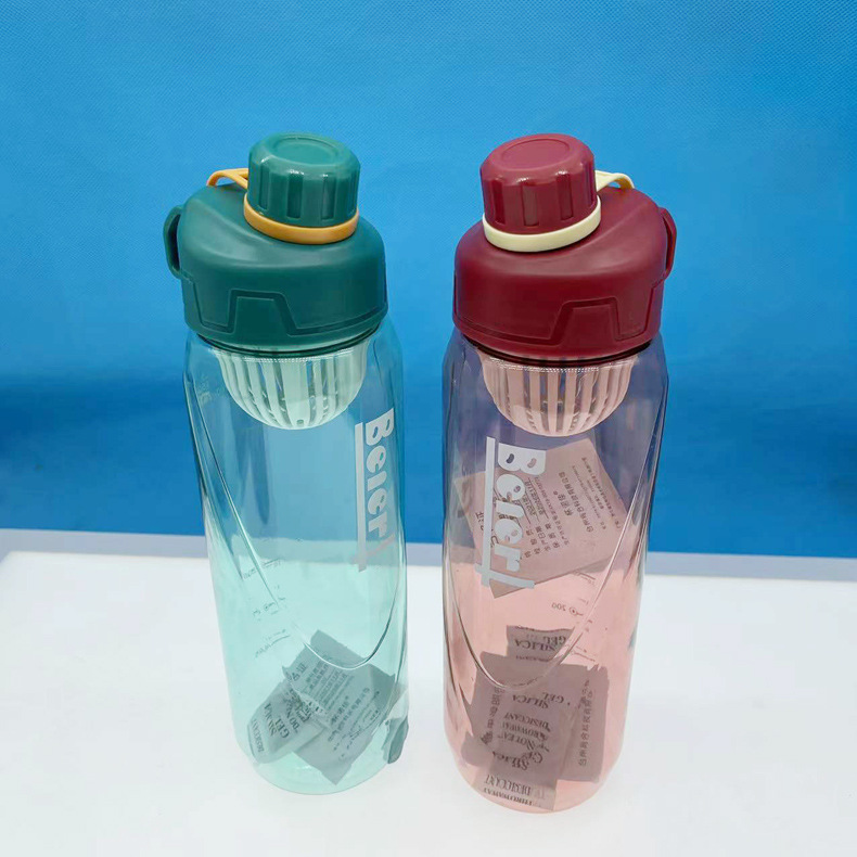 Taza de agua de gran capacidad estudiante femenina simple portátil deportes taza de agua PC taza de plástico taza de deportes al aire libre