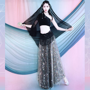 New Ethnic Dance Xinjiang Dance Belly Dance Costume for Women Adult Indian Dance Performance Outfit Annual Meeting Performance Set Dress