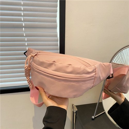 Korean style simple nylon cloth small bag for women  new textured single shoulder armpit bag chest bag crossbody small waist bag