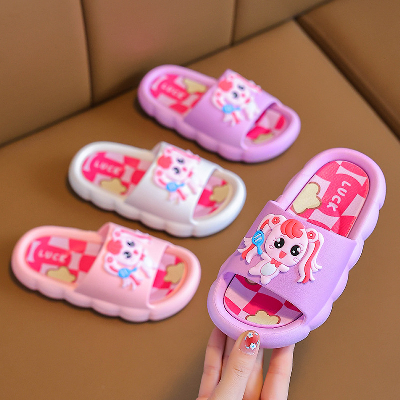 Wonderful Cute Princess Slippers for Summer Bathing Girls Family Baby Kidsren Home Indoor Girls Soft Bottom Non-Slip