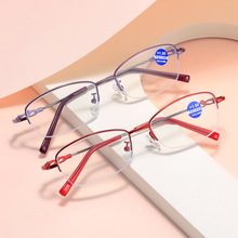 新款老花镜女防蓝光阅读舒适清晰防蓝光高档商务记忆腿批发