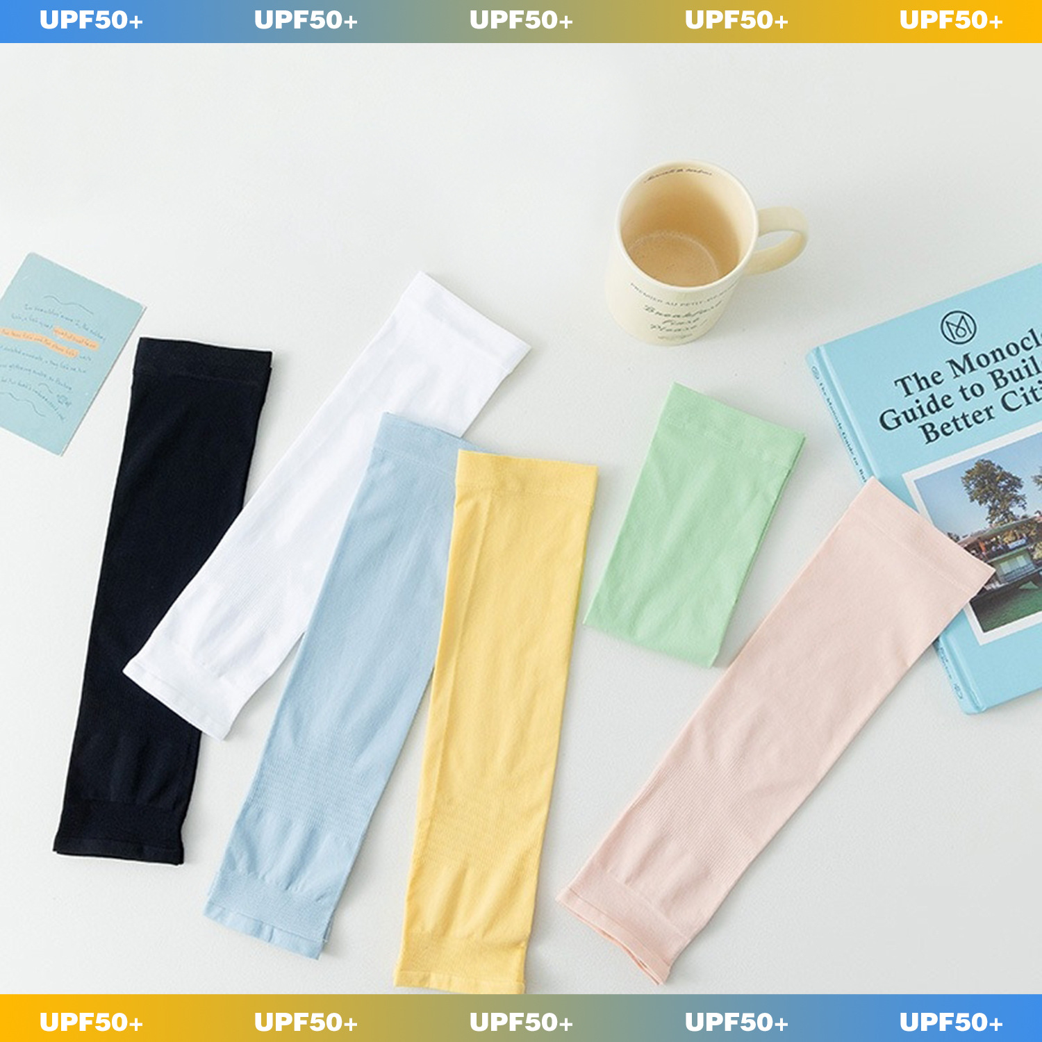 Children's sun protection ice sleeves, cartoon ice silk elastic sleeves, breathable in summer