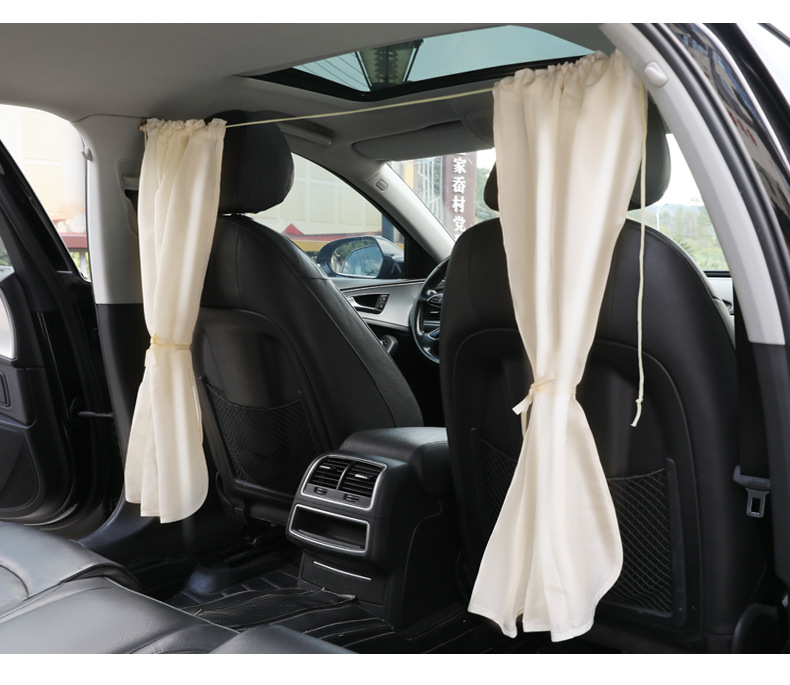 Car Front and Rear Partition Curtains, Car Side Window Glass Sunshade Privacy Curtains, Light-Blocking Curtains for Sleeping in the Car