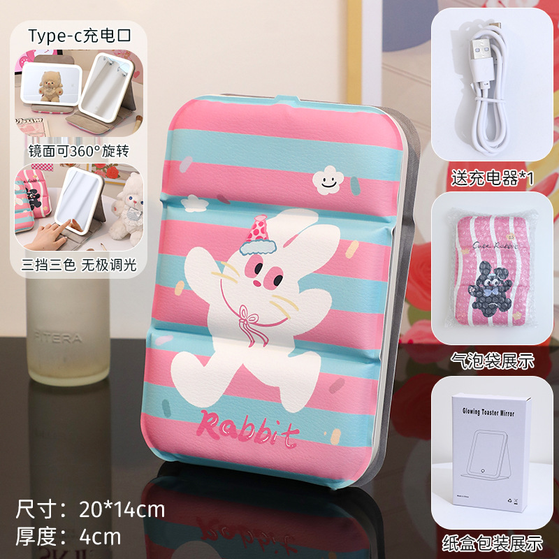 Espejo de maquillaje portátil de escritorio de escritorio para dormitorios de estudiantes domésticos con lámpara de vestir espejo plegable pequeño