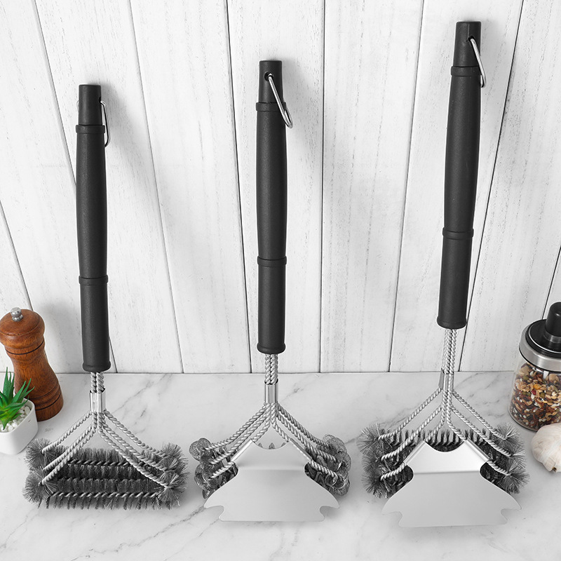 BBQ red de barbacoa transfronteriza cepillo de limpieza cepillo de alambre de acero inoxidable limpieza parrilla de barbacoa cepillo de acero herramienta de barbacoa