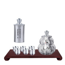 言欢酒具锡制酒具分酒器温酒器一壶六杯工厂直销批发商务礼品家用