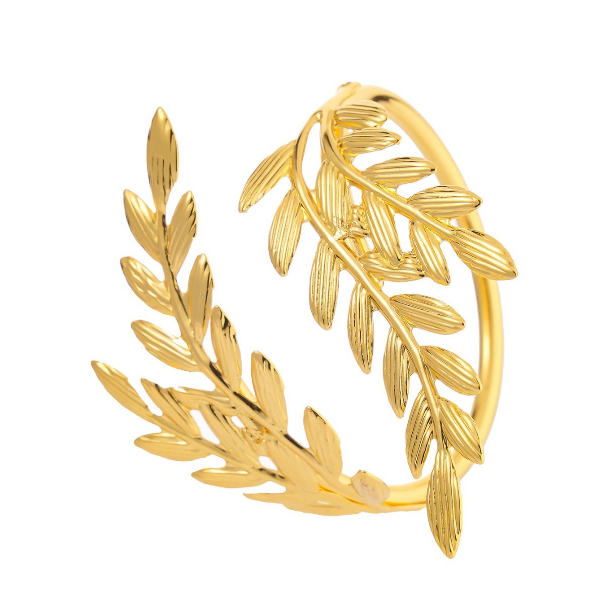 Cross-Border Classic Double Wheat Ear Metal Napkin Ring Western Restaurant Table Decoration Napkin Ring Hotel Table Cloth Ring