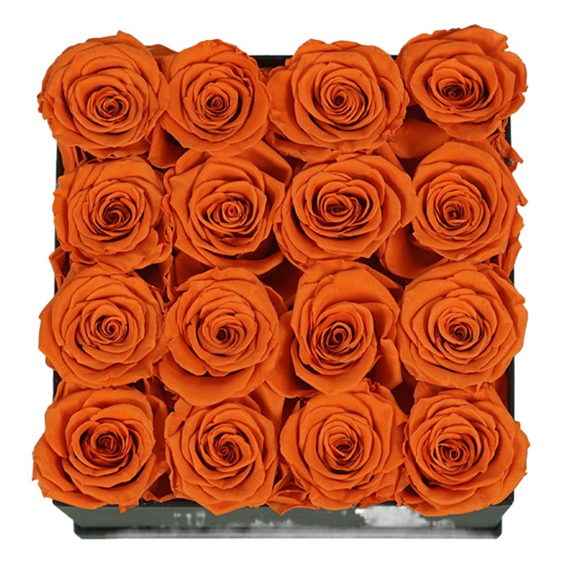 Fábrica al por mayor flor eterna cuadrado abrazo cubo caja de regalo 16 decoración del hogar terminado caja de flores regalo del Día del Maestro