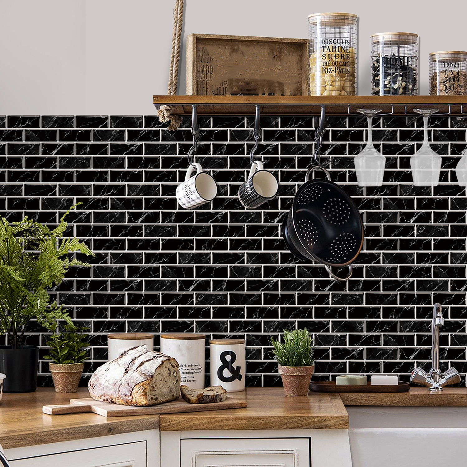 Pellicola autoadesiva in PVC per piastrelle, impermeabile, per cucina, bagno, soggiorno, carta da parati_voghion.com