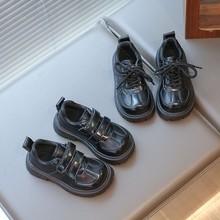 男童皮鞋春秋新款儿童黑色英伦大男孩小学生百搭软底休闲演出鞋子