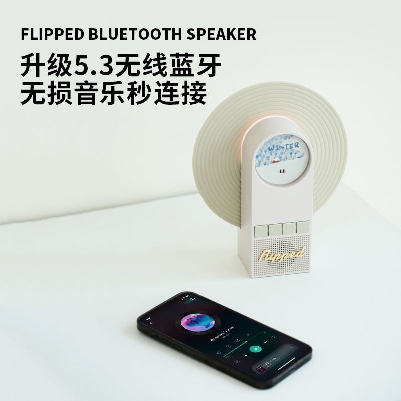 ハートビート大型ターンテーブル Bluetooth スピーカー小型 Bluetooth カラオケマイクオーディオ高品質ミニワイヤレス低|undefined