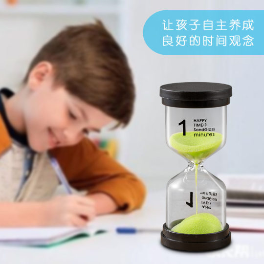 Factory wholesale black hourglass timer 1/3/5/10/15/20/30/45/60 creative gift hourglass
