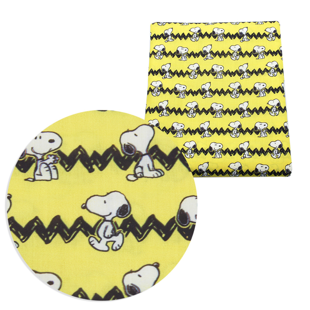 Perro Snoopy impresión de dibujos animados 100% tela de algodón DIY ropa hecha a mano bolsa, 1Yc55667