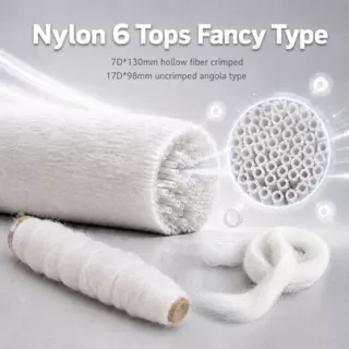 Nylon Tops锦纶6尼龙纤维中空毛条仿兔毛羊驼马海毛8D 15D 22D